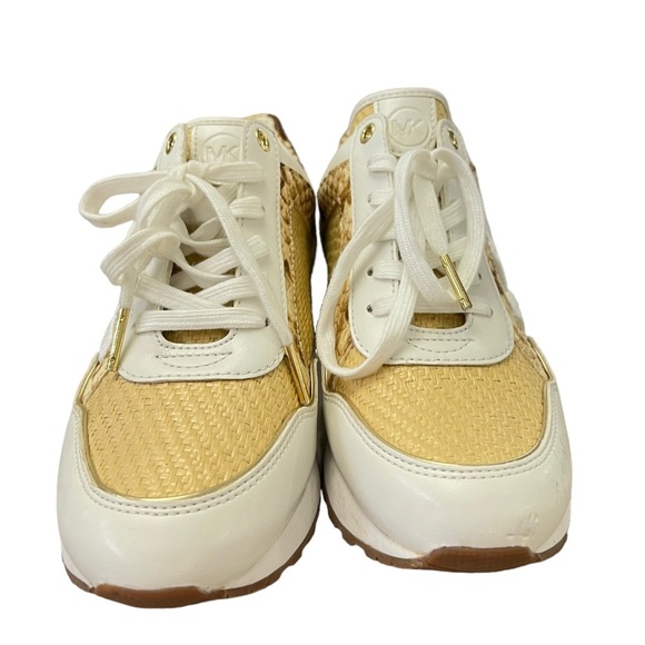 Michael Kors camel Georgie Mixed Media Women Trainer Sneakers Size 6M - Picture 6 of 12